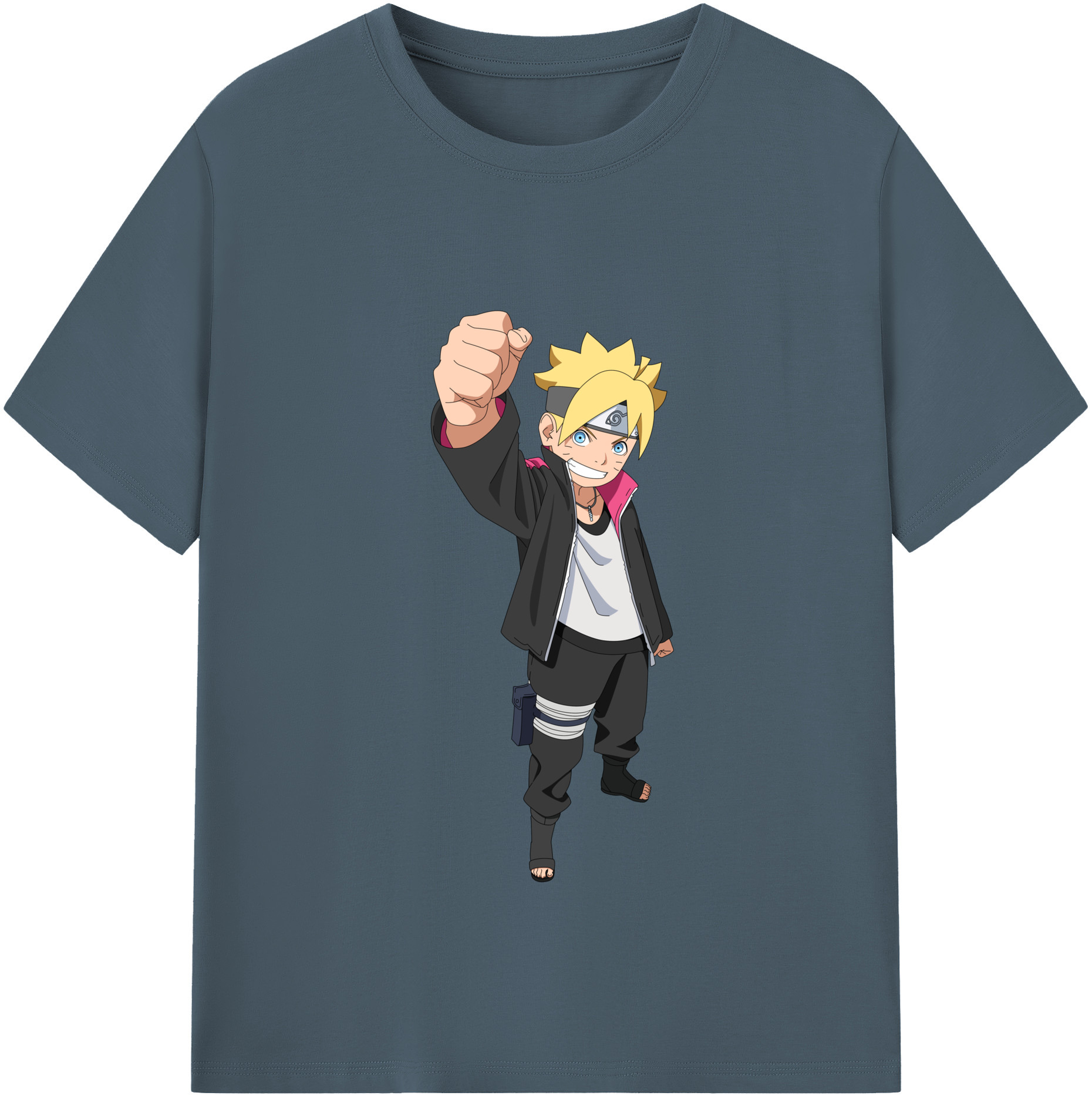 （画像用） NARUTO -ナルト- うずまき ボルト Uzumaki Boruto 綿100％半袖Tシャツ（フロントプリント）